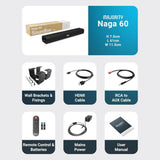 MAJORITY Naga 60 Bluetooth TV Soundbar with Built-In Subwoofer & HDMI ARC
