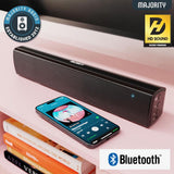 MAJORITY Bowfell Compact Bluetooth Stereo Soundbar for TV with USB Playback & Remote – Black