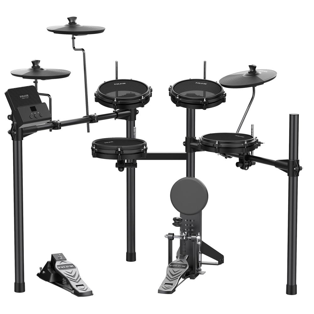 NUX DM-110 Digital Drum Kit with Mesh Heads, USB Interface & Bluetooth Editing