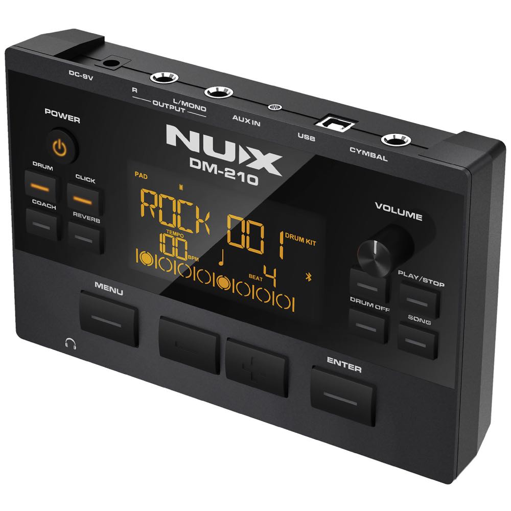 NUX DM-210 Digital Drum Kit with USB, MIDI, Bluetooth, Mesh Pads & Drum Coach
