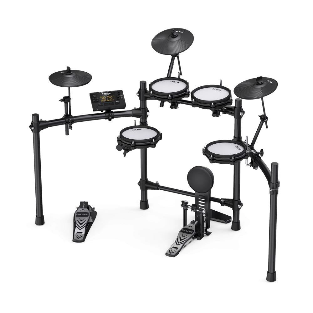 NUX DM-210 Digital Drum Kit with USB, MIDI, Bluetooth, Mesh Pads & Drum Coach