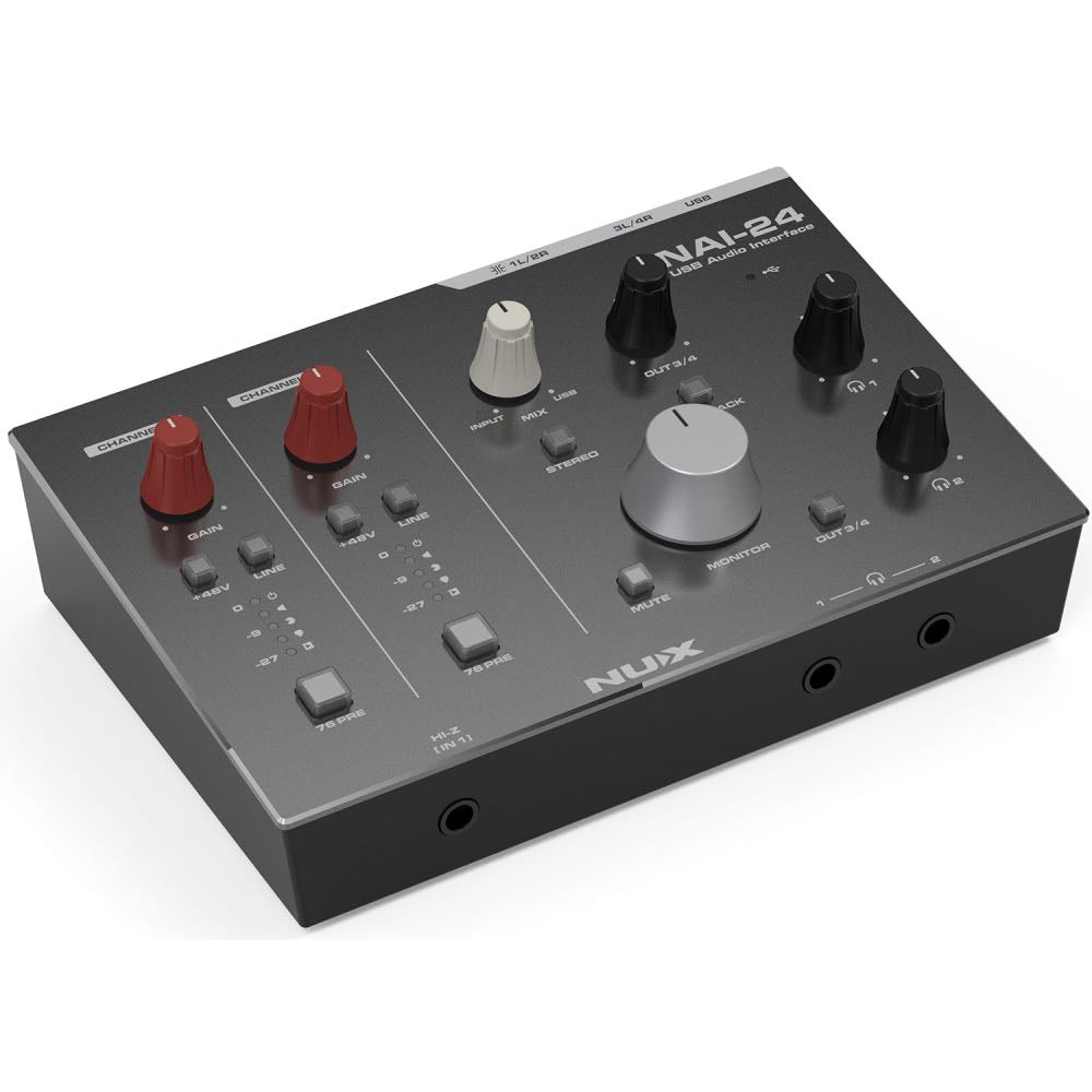 NUX NAI-24 USB-C Audio Interface with Class A Preamps & Cubase LE