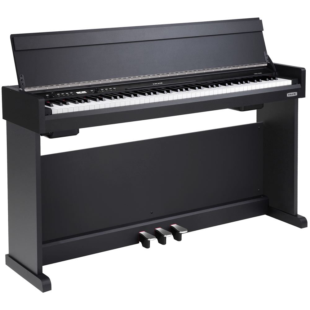 NUX NCK-330 88-Key Upright Full-Size Digital Piano with USB Audio & Bluetooth – Black