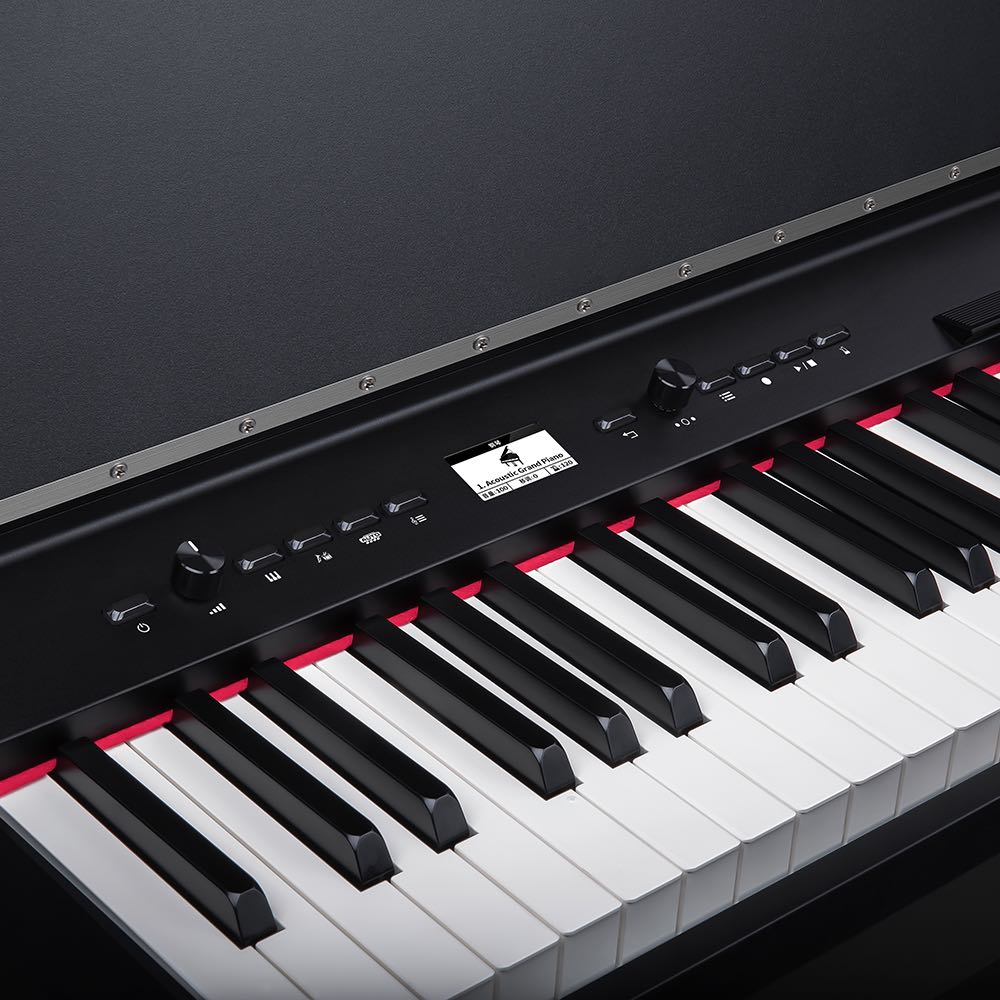 NUX NCK-330 88-Key Upright Full-Size Digital Piano with USB Audio & Bluetooth – Black