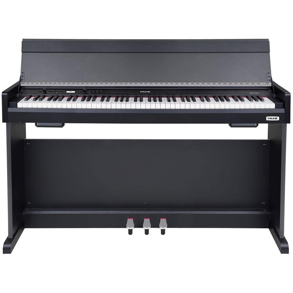 NUX NCK-330 88-Key Upright Full-Size Digital Piano with USB Audio & Bluetooth – Black