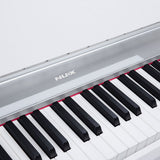 NUX NCK-330 88-Key Upright Full-Size Digital Piano with USB Audio & Bluetooth – White