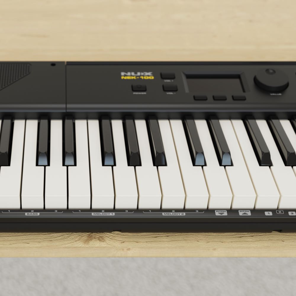 NUX NEK-100 61-Key USB Arranger Keyboard with MIDI, Live Phrases & Rechargeable Battery