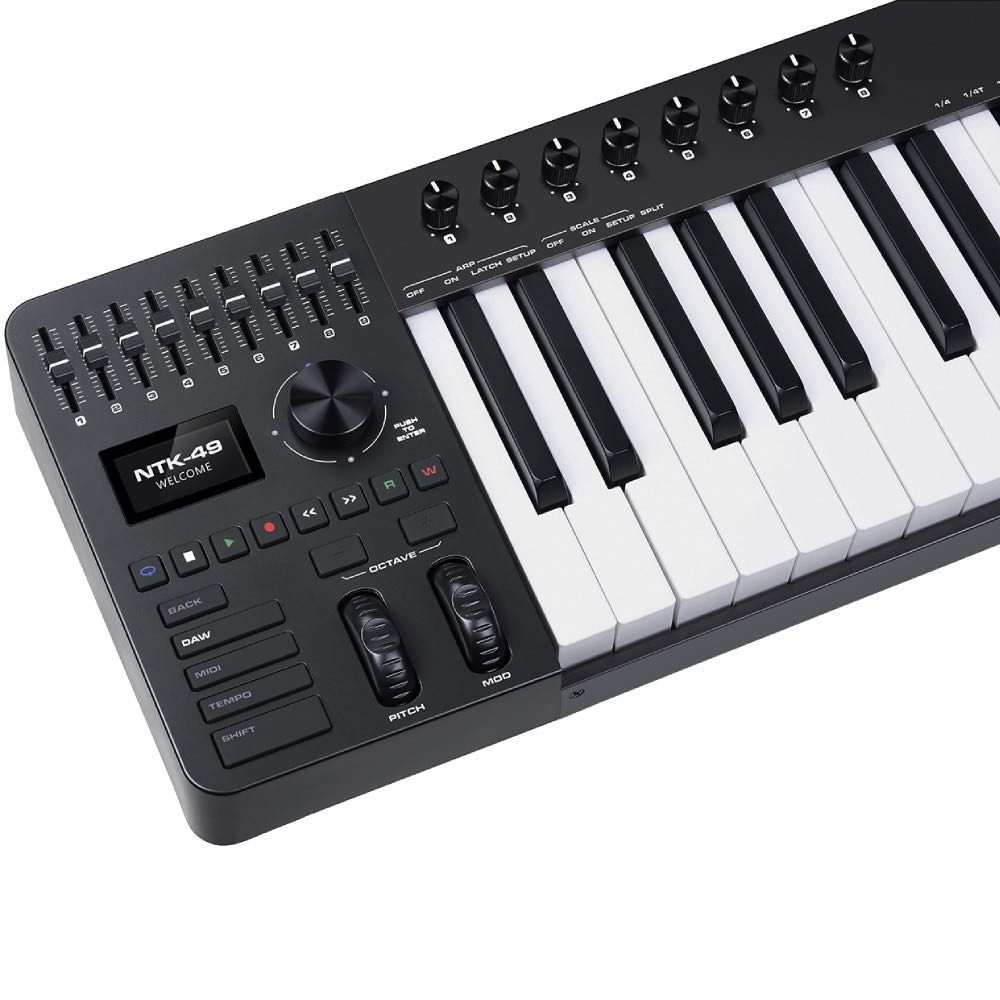NUX NTK-Series 49-Key USB MIDI Control Keyboard – FREE Cubase LE (Included)
