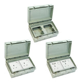 Outdoor Garden 2 Gang Dual 13A IP65-Rated Weatherproof Enclosure Box with Padlock