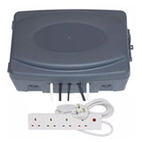Outdoor IP54 Garden Waterproof 13A Electrical Lockable Connection Box - 4 Gang 10m Extension Lead