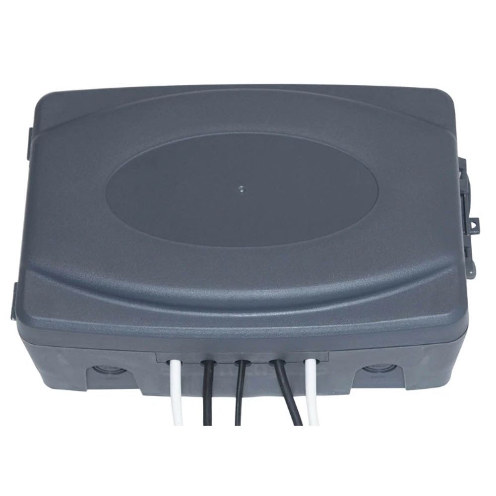 Outdoor IP54 Garden Waterproof 13A Electrical Lockable Connection Box - 4 Gang 10m Extension Lead
