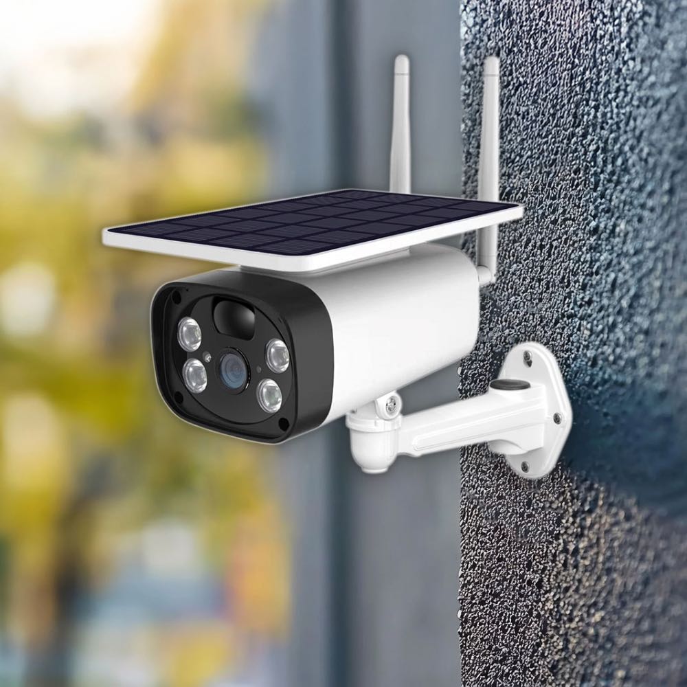 Outdoor Solar Wi-Fi Security Camera with LED Night Vision