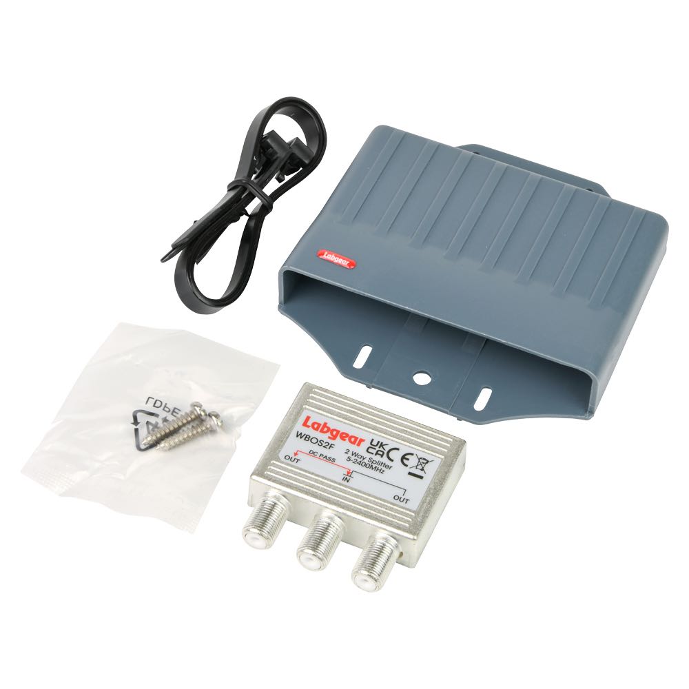 2-Way Outdoor Weatherproof F-Type Coaxial Splitter