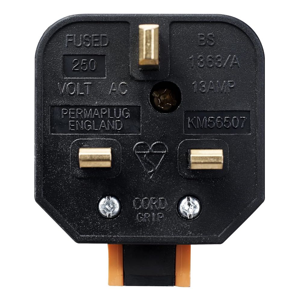 Rubber Plug Top Heavy Duty Permaplug 13A Fused 3-Pin Plugs – Various Colours