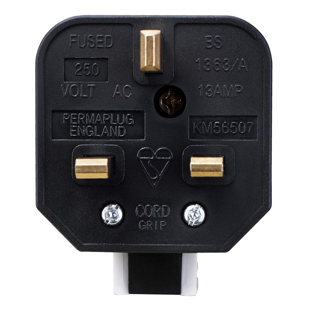 Rubber Plug Top Heavy Duty Permaplug 13A Fused 3-Pin Plugs – Various Colours