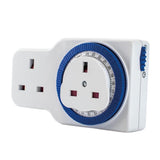 Plug-In 24 Hour Mechanical Timer Switch with Dual 13A Sockets