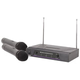 QTX Dual Handheld VHF Wireless Microphone System