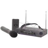 QTX VHF Handheld & Neckband Combo Wireless Microphone System