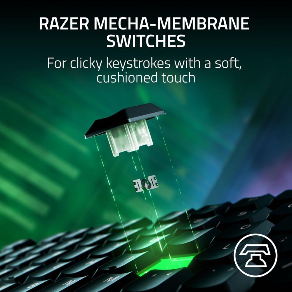 Razer Ornata V3 TKL RGB USB Gaming Keyboard with Wrist Support (Low-Profile UK Layout)