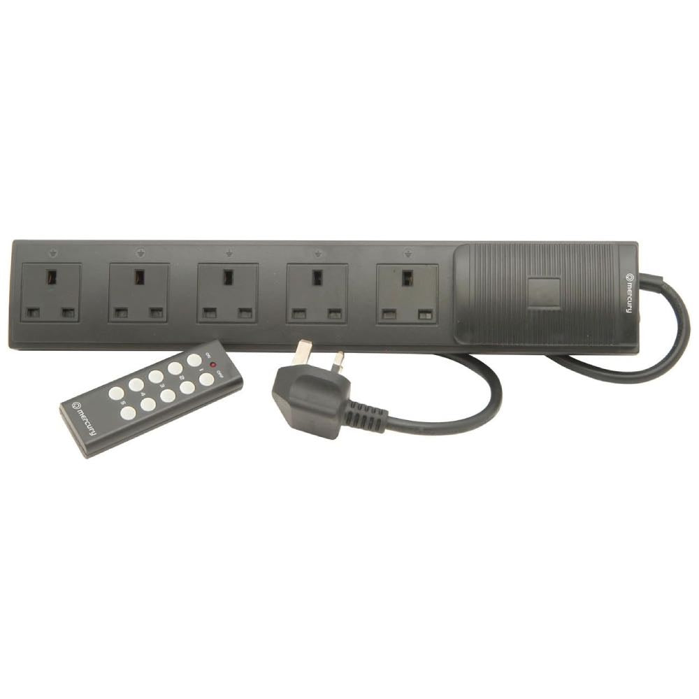 Remote Control 5-Gang Surge Protected Extension Lead with 2m Cable
