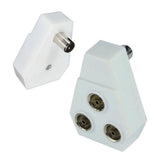 Right Angle TV Coaxial Aerial Plug-In Splitter – Available in 2-Way or 3-Way