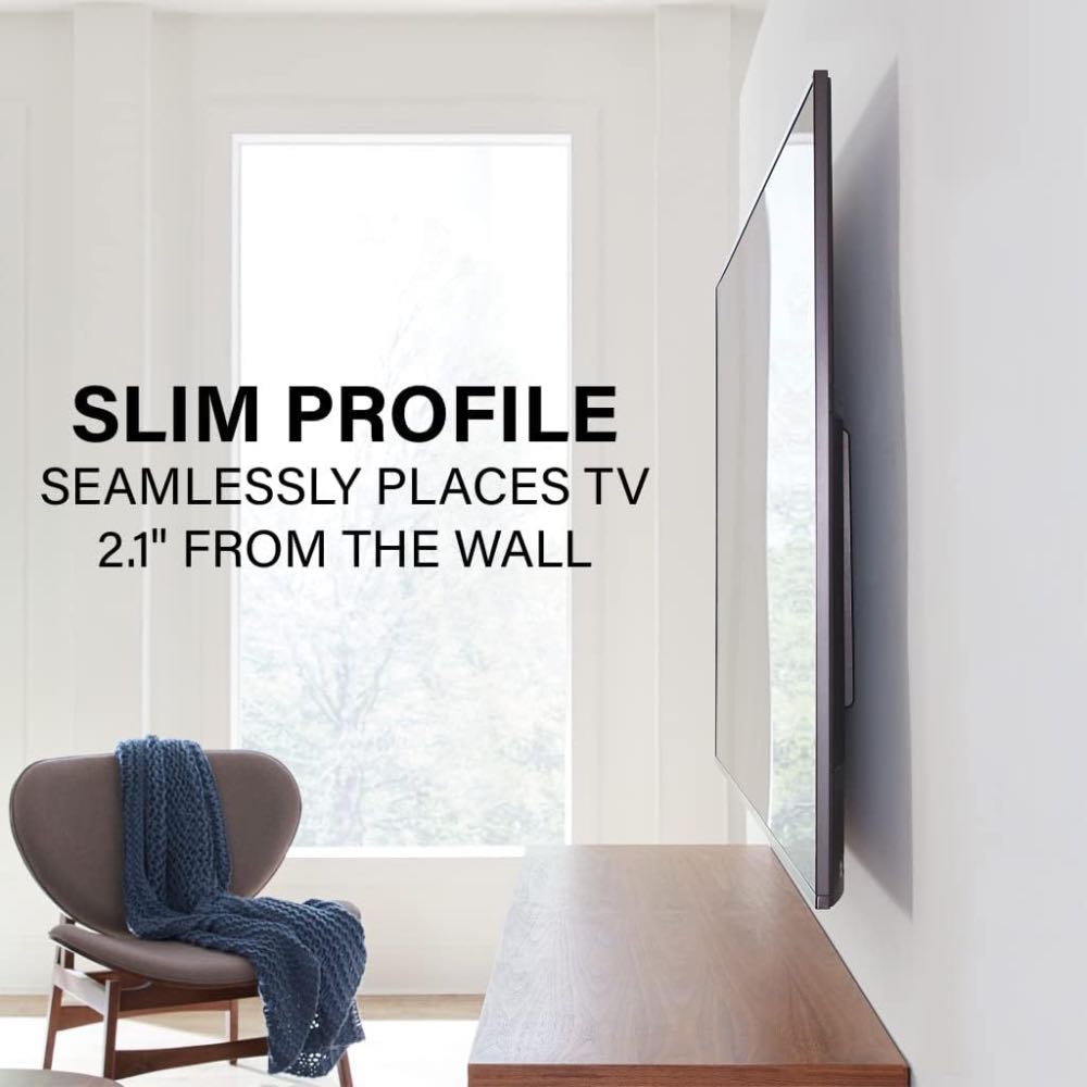 Large Wall Bracket with Ultra-Slim Profile 2.1" From The Wall