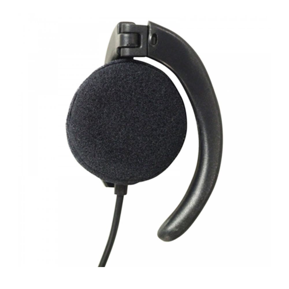 Security Guard Mono Single Ear Earpiece with Integrated Clip & Gold-Plated 3.5mm Jack