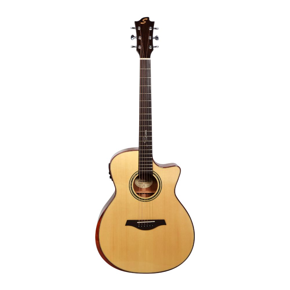 Sevinia Signature Series Orchestra Model Electro-Acoustic Guitar – All-Solid Wood + Bag & Strap