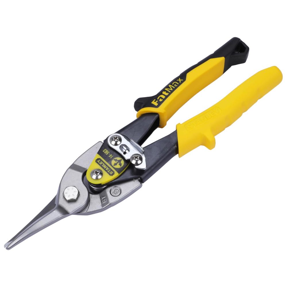 Stanley FatMax 250mm Straight-Cut Aviation Tin Snips for Metal & Sheet Materials