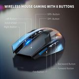 TECKNET Raptor Prime 8-Button Wireless 2.4GHz Optical Gaming Mouse