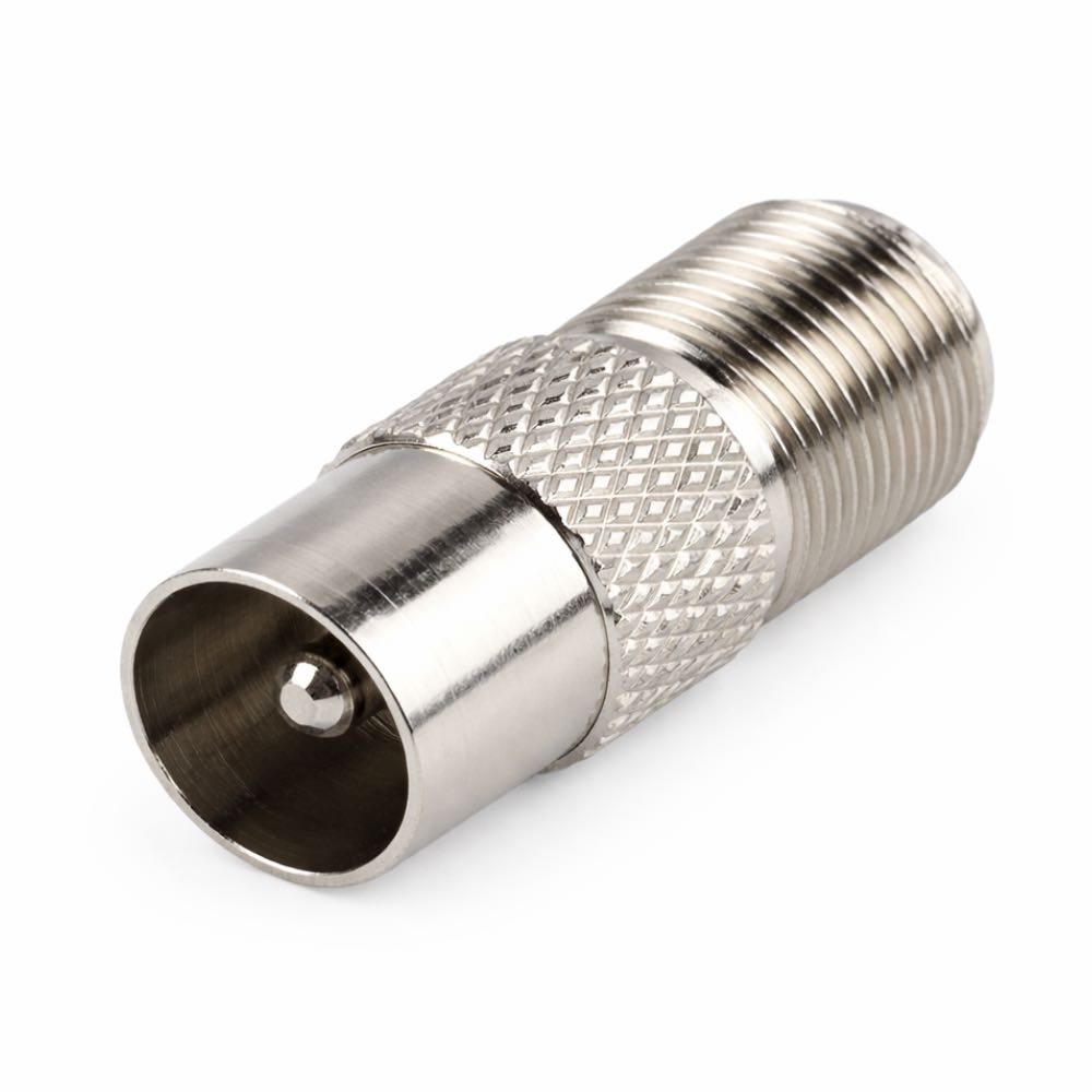 TV Aerial Plug to F-Type Threaded Socket Adaptor – Multi-Pack
