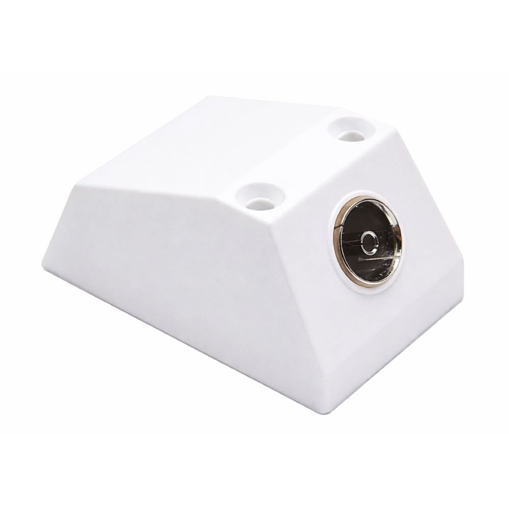 TV & Satellite Aerial Surface Mount Coaxial IEC & F-Type Wall Socket