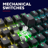 Trust GXT 871 Zora USB Mechanical Gaming Keyboard (Full-Size UK Layout)