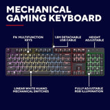 Trust GXT 871 Zora USB Mechanical Gaming Keyboard (Full-Size UK Layout)