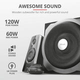 Trust Tytan 120W 2.1 Desktop Speaker System with Subwoofer – Black
