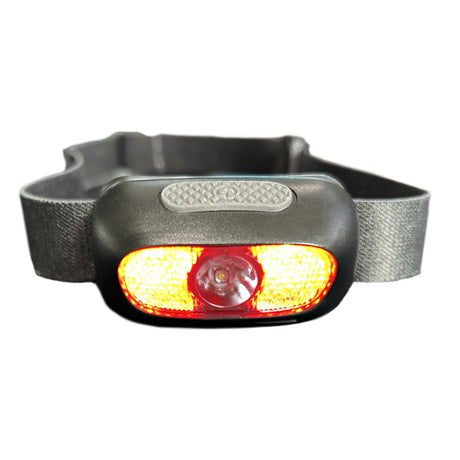 USB Rechargeable Head Torch with Red Light