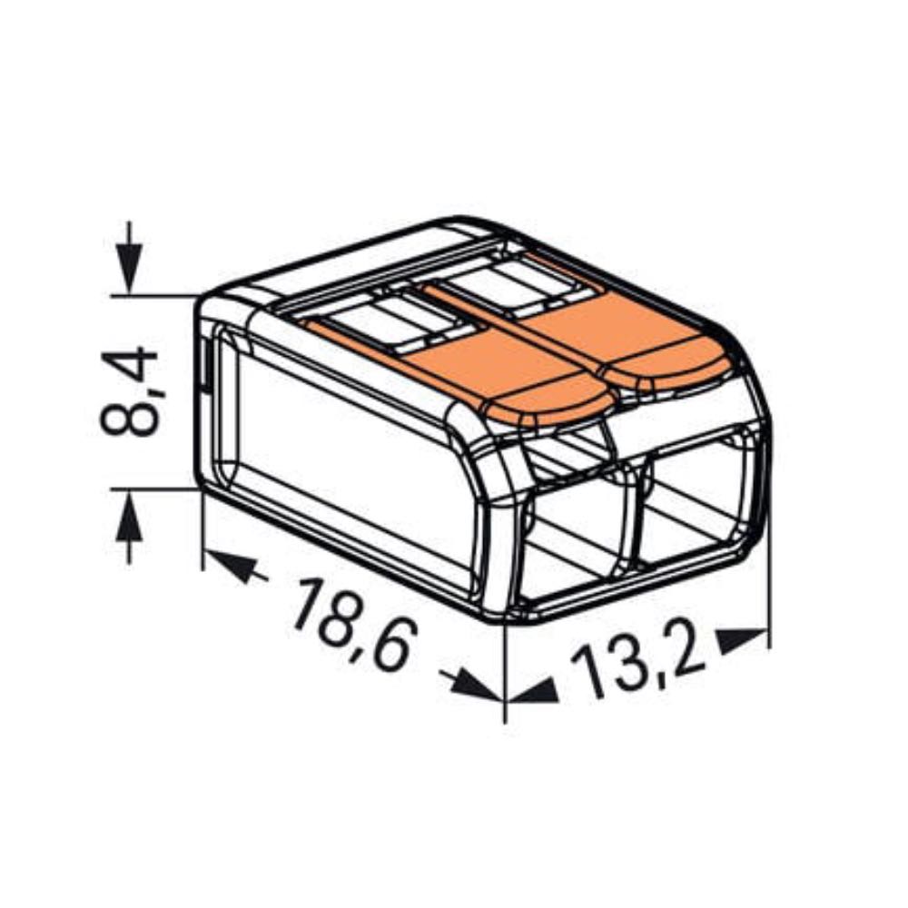 WAGO 221-412 2-Way Lever Wire Connector Transparent – Multi Pack Options
