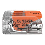 WAGO 221-413 3-Way Lever Wire Connector Transparent – Multi Pack Options