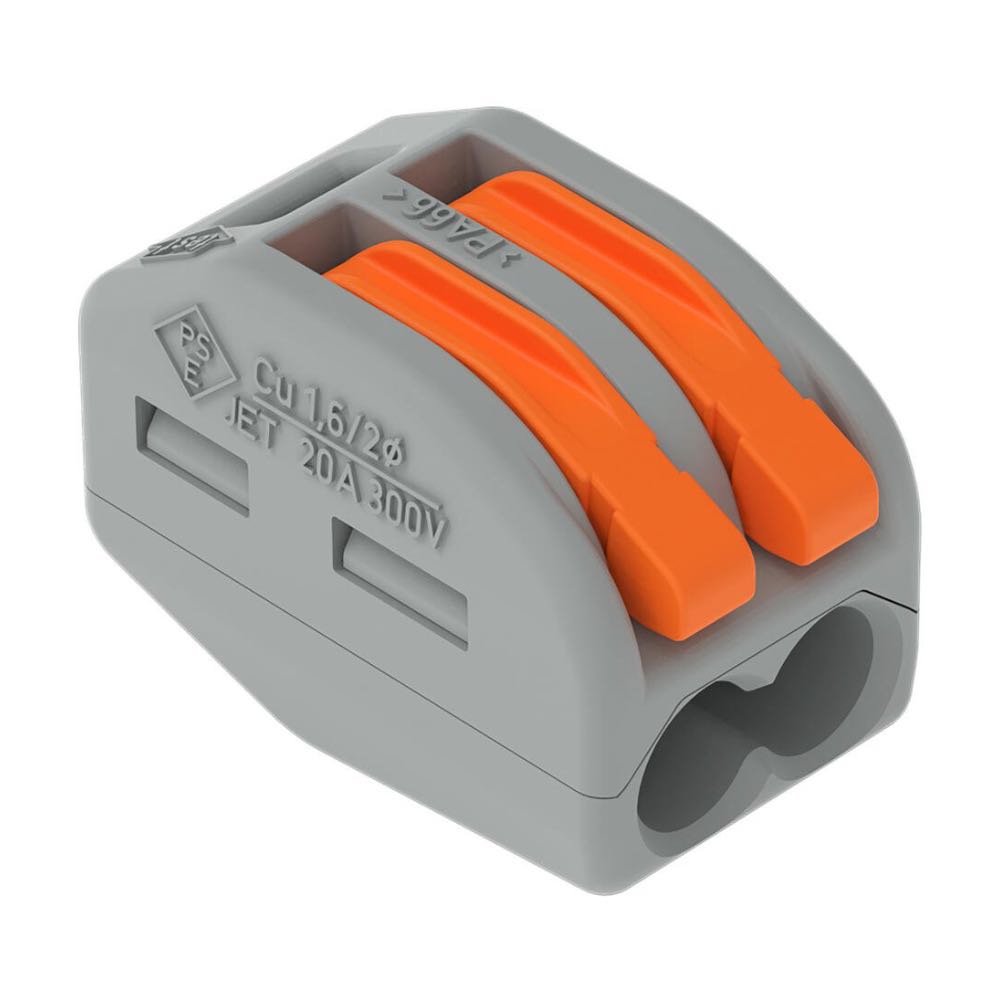 WAGO 222-412 2-Way Lever Wire Connector Grey – Multi Pack Options