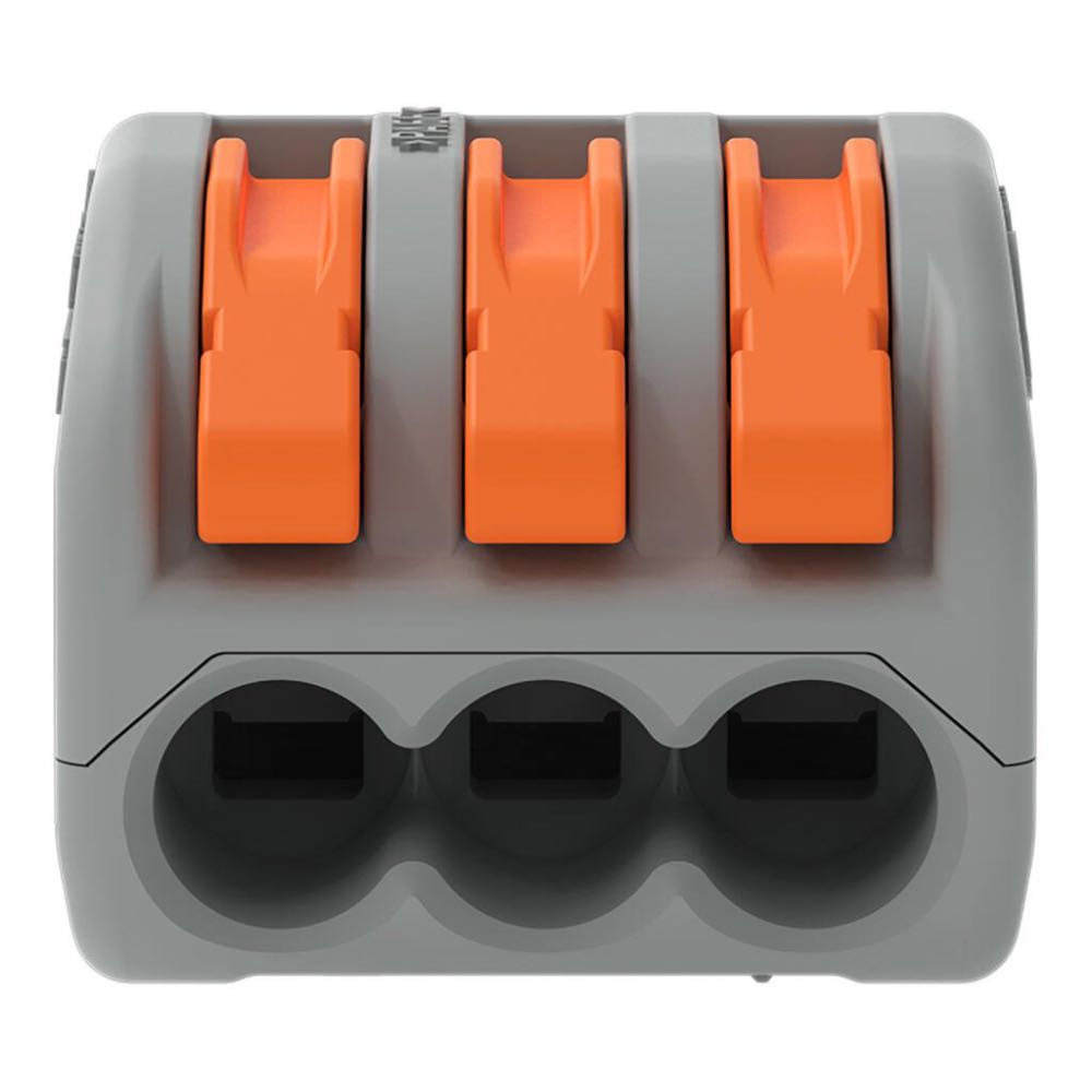 WAGO 222-413 3-Way Lever Wire Connector Grey – Multi Pack Options