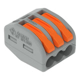 WAGO 222-413 3-Way Lever Wire Connector Grey – Multi Pack Options