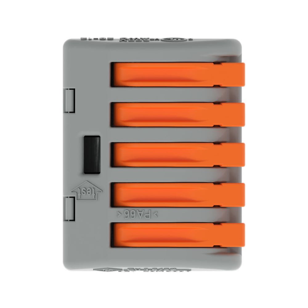 WAGO 222-415 5-Way Lever Wire Connector Grey – Multi Pack Options