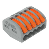 WAGO 222-415 5-Way Lever Wire Connector Grey – Multi Pack Options