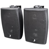Wall Mounted Active Stereo Bluetooth Speakers in Black