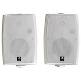 White Wall Mounted Bluetooth Speakers with Brackets and Speaker Cable