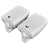 Home & Commercial Bluetooth Speakers in White with Wall Mountable Brackets and Fixings