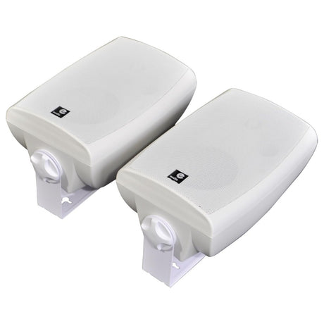 Home & Commercial Bluetooth Speakers in White with Wall Mountable Brackets and Fixings