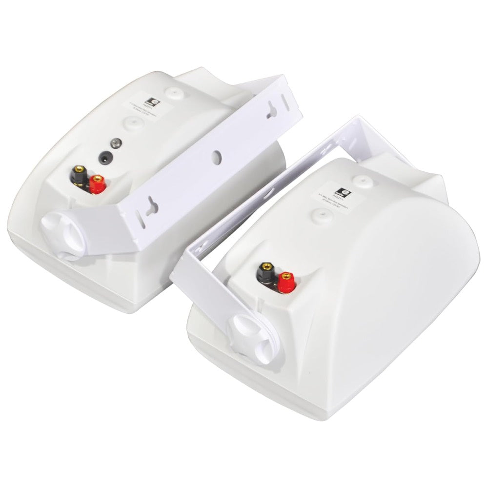 e-audio Bluetooth and Auxiliary Wall Mount Speakers in White