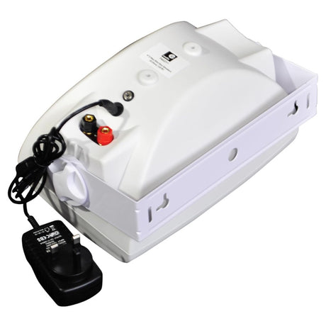 e-audio Bluetooth and Auxiliary Wall Mount Speakers in White with Power Supply