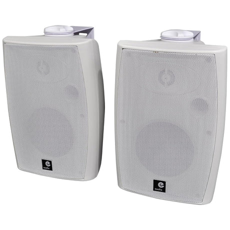Wall Mounted Active Stereo Bluetooth Speakers in White